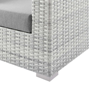 Modway Furniture Convene Outdoor Patio Sectional Sofa – Durable Modular Design with Plush All-Weather Cushions Light Gray Gray EEI-4305-LGR-GRY