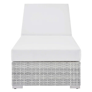 Modway Furniture Convene Outdoor Patio Chaise - Stylish & Versatile Light Gray Lounger for Ultimate Relaxation EEI-4307-LGR-WHI