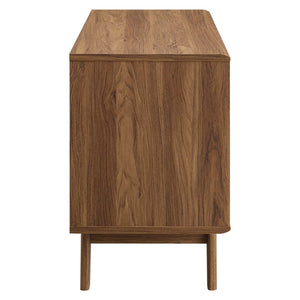 Modway Furniture Render Vinyl Record Display Stand for Modern Homes - Stylish Storage for Vinyls and Accessories Walnut EEI-4323-WAL