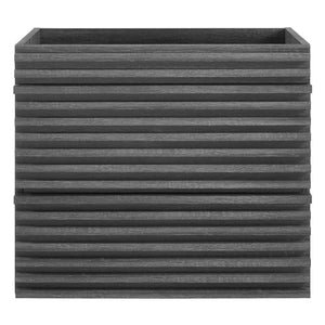 Modway Furniture Render 24" Wall-Mount Bathroom Vanity Cabinet - Mid-Century Modern Design with Practical Storage Charcoal EEI-4338-CHA