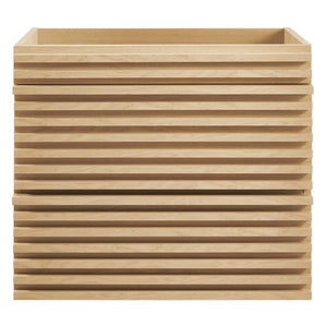 Modway Furniture Render 24" Wall-Mount Bathroom Vanity Cabinet - Mid-Century Modern Design with Practical Storage Oak EEI-4338-OAK