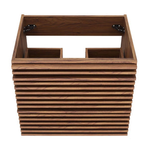 Modway Furniture Render 24" Wall-Mount Bathroom Vanity Cabinet - Mid-Century Modern Design with Practical Storage Walnut EEI-4338-WAL