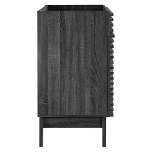 Modway Furniture Render 36" Bathroom Vanity Cabinet - Mid-Century Modern Design with Ample Storage & Style Charcoal EEI-4340-CHA