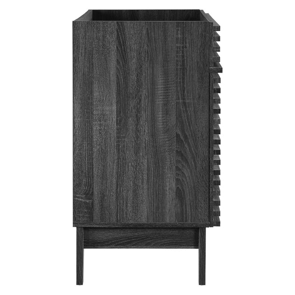 Modway Furniture Render 36" Bathroom Vanity Cabinet - Mid-Century Modern Design with Ample Storage & Style Charcoal EEI-4340-CHA