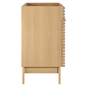 Modway Furniture Render 36" Bathroom Vanity Cabinet - Mid-Century Modern Design with Ample Storage & Style Oak EEI-4340-OAK