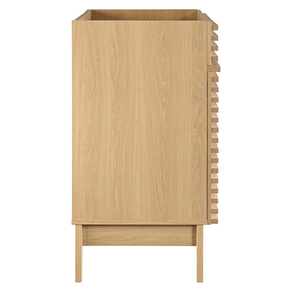 Modway Furniture Render 36" Bathroom Vanity Cabinet - Mid-Century Modern Design with Ample Storage & Style Oak EEI-4340-OAK