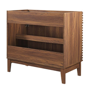 Modway Furniture Render 36" Bathroom Vanity Cabinet - Mid-Century Modern Design with Ample Storage & Style Walnut EEI-4340-WAL