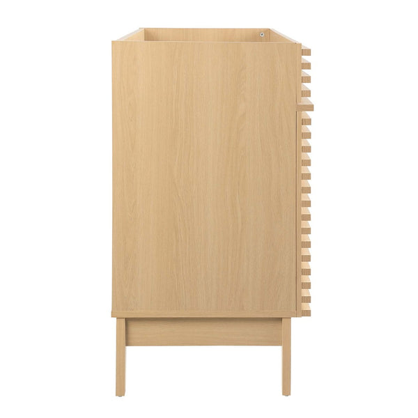 Modway Furniture Render 48" Single Sink Bathroom Vanity Cabinet - Stylish Mid-Century Modern Design with Ample Storage Oak EEI-4341-OAK