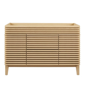 Modway Furniture Render 48" Single Sink Bathroom Vanity Cabinet - Stylish Mid-Century Modern Design with Ample Storage Oak EEI-4341-OAK