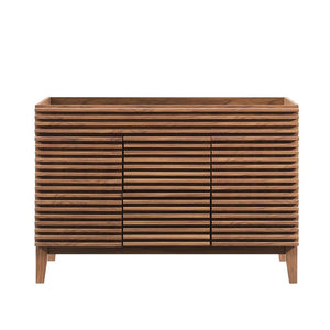 Modway Furniture Render 48" Double Sink Bathroom Vanity Cabinet - Mid-Century Walnut Design with Ample Storage Space EEI-4342-WAL
