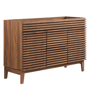 Modway Furniture Render 48" Double Sink Bathroom Vanity Cabinet - Mid-Century Walnut Design with Ample Storage Space EEI-4342-WAL