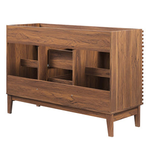 Modway Furniture Render 48" Double Sink Bathroom Vanity Cabinet - Mid-Century Walnut Design with Ample Storage Space EEI-4342-WAL