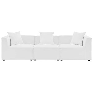 Modway Furniture Saybrook 3-Piece Outdoor Patio Sectional Sofa – Stylish, Durable, and Comfortable for Any Space White EEI-4379-WHI