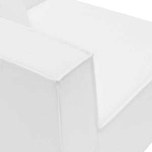 Modway Furniture Saybrook 3-Piece Outdoor Patio Sectional Sofa – Stylish, Durable, and Comfortable for Any Space White EEI-4379-WHI