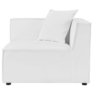 Modway Furniture Saybrook 4-Piece Outdoor Sectional Sofa Set - Stylish, Durable, and Comfortable for All-Weather Enjoyment White EEI-4381-WHI