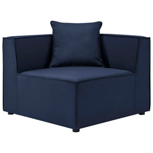 Modway Furniture Saybrook 5-Piece All-Weather Outdoor Sectional Sofa with Comfort & Stylish Modern Design for Patios Navy EEI-4384-NAV