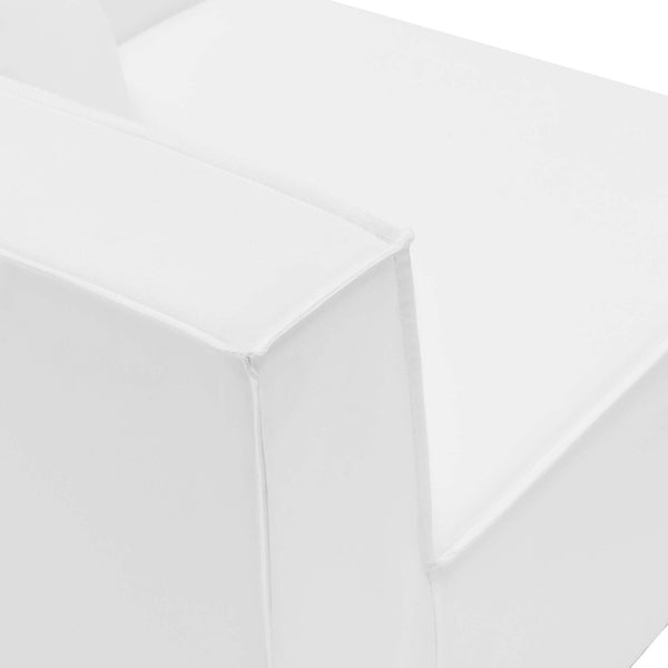 Modway Furniture Saybrook 5-Piece All-Weather Outdoor Sectional Sofa with Comfort & Stylish Modern Design for Patios White EEI-4384-WHI