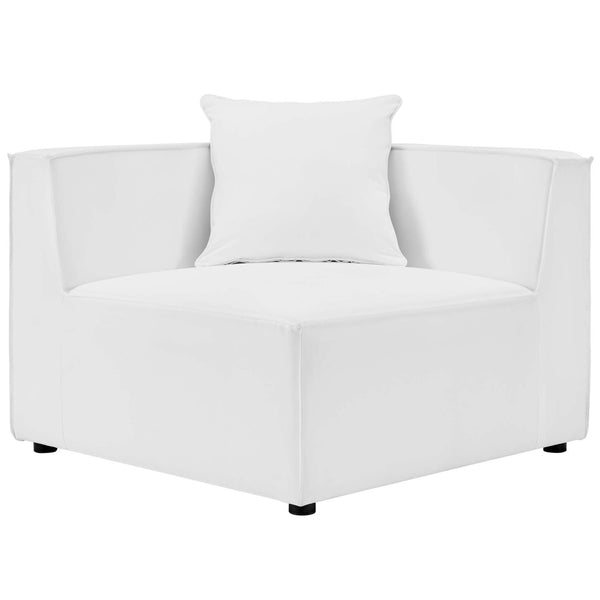 Modway Furniture Saybrook 6-Piece Outdoor Sectional Sofa Set for Relaxing Lounging and Stylish Patio Comfort White EEI-4385-WHI