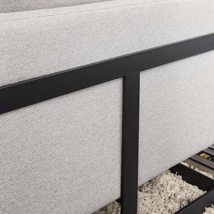 Modway Furniture Posse Upholstered Accent Chair – Retro-Modern Design with Luxurious Comfort for Any Space Black Camel EEI-4391-BLK-CAM