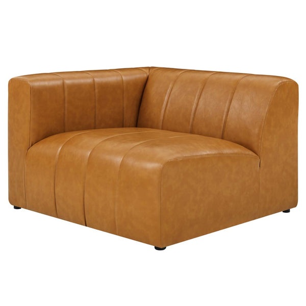 Modway Furniture Bartlett Vegan Leather Left-Arm Chair - Retro-Modern Comfort & Style for Your Lounge Space EEI-4397-TAN