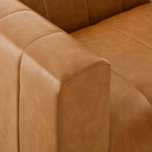 Modway Furniture Bartlett Vegan Leather Left-Arm Chair - Retro-Modern Comfort & Style for Your Lounge Space EEI-4397-TAN