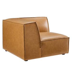 Modway Furniture Restore Vegan Leather Corner Chair - Modern Modular Sofa Seating with Comfort & Style, Tan EEI-4494-TAN