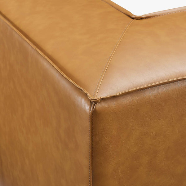 Modway Furniture Restore Vegan Leather Corner Chair - Modern Modular Sofa Seating with Comfort & Style, Tan EEI-4494-TAN