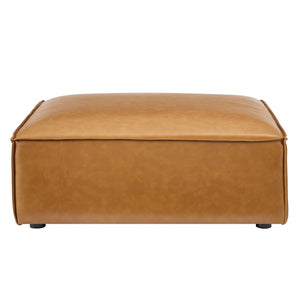 Modway Furniture Restore Vegan Leather Ottoman - Modern Minimalist Design with Plush Comfort for Any Living Space EEI-4496-TAN