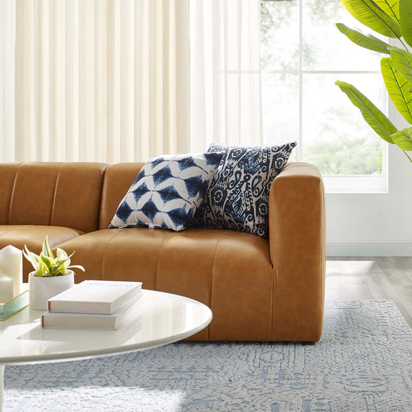 Modway Furniture Bartlett 2-Piece Vegan Leather Loveseat - Stylish Mid-Century Modern Design with Ultimate Comfort EEI-4513-TAN