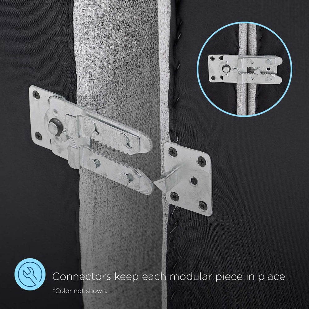 Modway Furniture Bartlett 3-Piece Modular Vegan Leather Sofa - Stylish Mid-Century Design with Ultimate Comfort EEI-4515-TAN