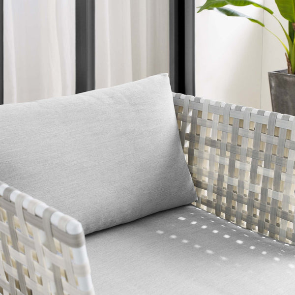 Modway Furniture Harmony Sunbrella® Outdoor Armchair - Durable Aluminum Frame, All-Weather Comfort for Relaxed Gatherings EEI-4541-TAU-GRY