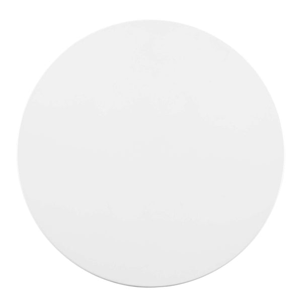Modway Furniture Verne 28" Round Dining Table - Sculptural Gold Base with Easy-Clean White Top for Modern Spaces EEI-4543-GLD-WHI