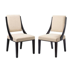 Modway Furniture Cambridge Upholstered Dining Chairs Set of 2 – Modern Comfort for Stylish Dining and Home Décor Beige EEI-4553-BEI