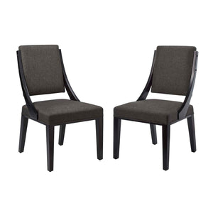 Modway Furniture Cambridge Upholstered Dining Chairs Set of 2 – Modern Comfort for Stylish Dining and Home Décor Gray EEI-4553-GRY