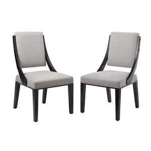 Modway Furniture Cambridge Upholstered Dining Chairs Set of 2 – Modern Comfort for Stylish Dining and Home Décor Light Gray EEI-4553-LGR