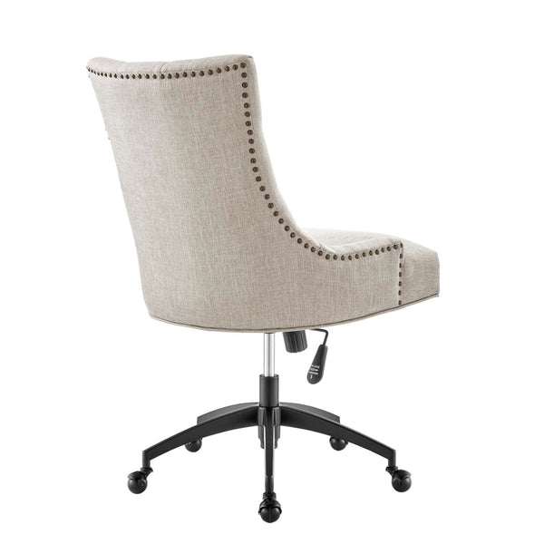 Modway Furniture Regent Tufted Fabric Office Chair - Vintage Glam Deco Style, Ergonomic Comfort, Adjustable Height EEI-4572-BLK-BEI