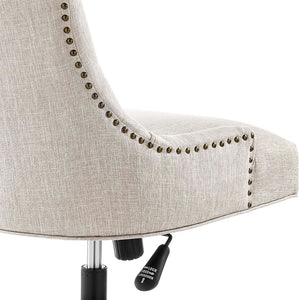 Modway Furniture Regent Tufted Fabric Office Chair - Vintage Glam Deco Style, Ergonomic Comfort, Adjustable Height EEI-4572-BLK-BEI
