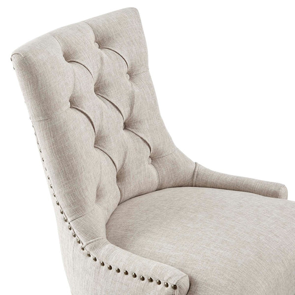 Modway Furniture Regent Tufted Fabric Office Chair - Vintage Glam Deco Style, Ergonomic Comfort, Adjustable Height EEI-4572-BLK-BEI