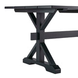 Modway Furniture Windchime 71" Wood Dining Table Black 71 x 39.5 x 30