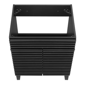 Modway Furniture Render 24" Bathroom Vanity Cabinet - Mid-Century Modern Design with Soft-Close Doors & Storage Solutions Black EEI-4598-BLK