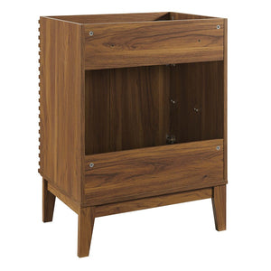 Modway Furniture Render 24" Bathroom Vanity Cabinet - Mid-Century Modern Design with Soft-Close Doors & Storage Solutions Walnut EEI-4598-WAL