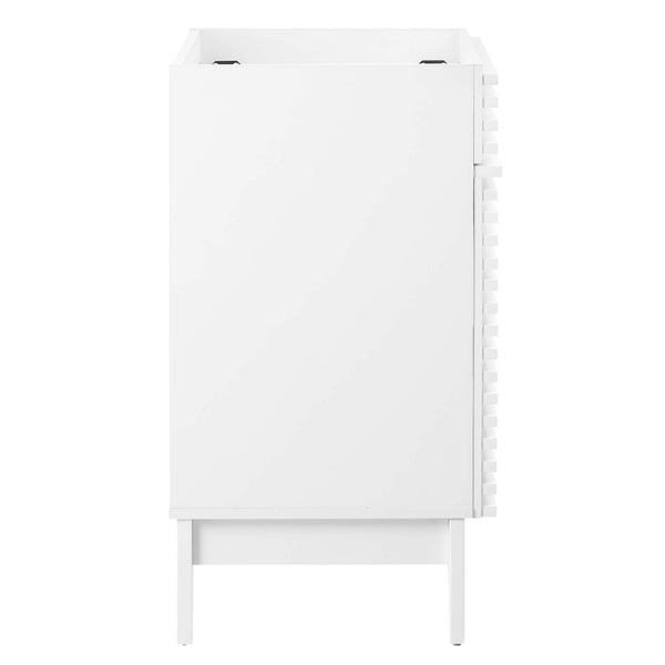 Modway Furniture Render 24" Bathroom Vanity Cabinet - Mid-Century Modern Design with Soft-Close Doors & Storage Solutions White EEI-4598-WHI