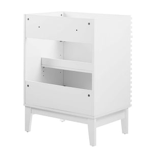 Modway Furniture Render 24" Bathroom Vanity Cabinet - Mid-Century Modern Design with Soft-Close Doors & Storage Solutions White EEI-4598-WHI