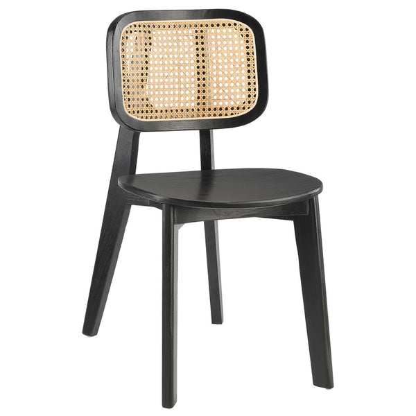 Modway Furniture Habitat Wood Dining Side Chair - Coastal Charm and Modern Design for Stylish Indoor Spaces Black EEI-4645-BLK