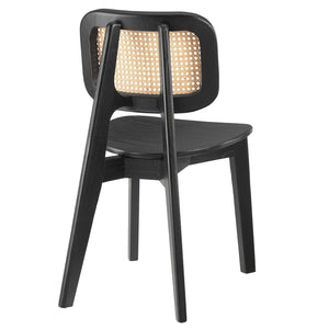 Modway Furniture Habitat Wood Dining Side Chair - Coastal Charm and Modern Design for Stylish Indoor Spaces Black EEI-4645-BLK