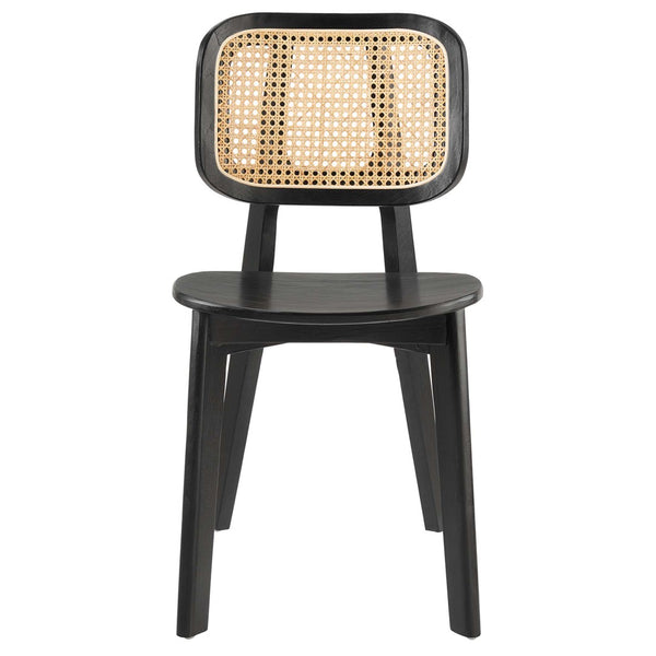 Modway Furniture Habitat Wood Dining Side Chair - Coastal Charm and Modern Design for Stylish Indoor Spaces Black EEI-4645-BLK
