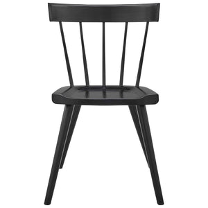 Modway Furniture Sutter Wood Dining Side Chair - Elegant Elm Design with Spindled Back for Modern Farmhouse Charm EEI-4650-BLK