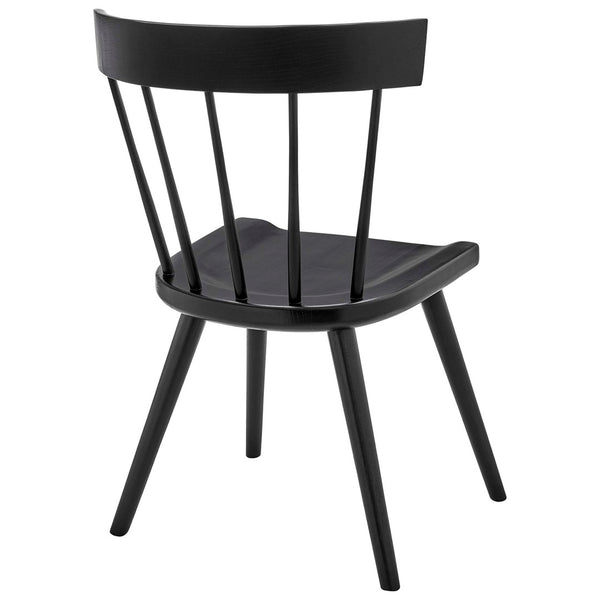 Modway Furniture Sutter Wood Dining Side Chair - Elegant Elm Design with Spindled Back for Modern Farmhouse Charm EEI-4650-BLK