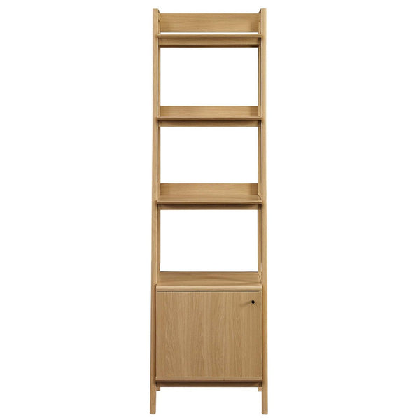 Modway Furniture Bixby 21" Tiered Bookshelf - Modern Storage Solution for Living Room, Bedroom & Home Office Decor Oak EEI-4655-OAK