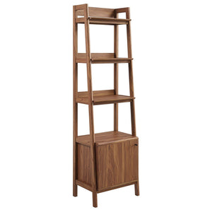 Modway Furniture Bixby 21" Tiered Bookshelf - Modern Storage Solution for Living Room, Bedroom & Home Office Decor Walnut EEI-4655-WAL